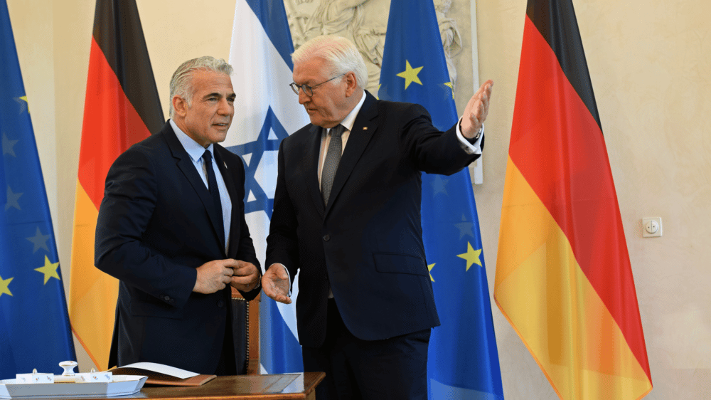 Premier Lapid hat Bundespräsident Steinmeier getroffen