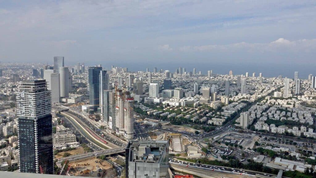 Blick von Ramat Gan auf Tel Aviv, Oktober 2018