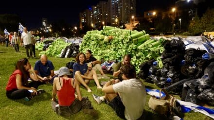 Zeltlager Isomatten Demonstranten