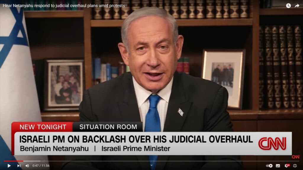 Netanjahu sprach mit dem Sender CNN über die Justizreform