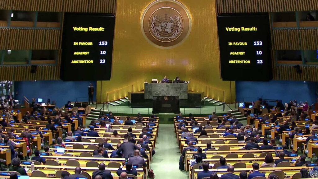 Mit großer Mehrheit: Die UN-Generalversammlung sprach sich am Dienstag für eine sofortige Waffenruhe im Gazastreifen aus