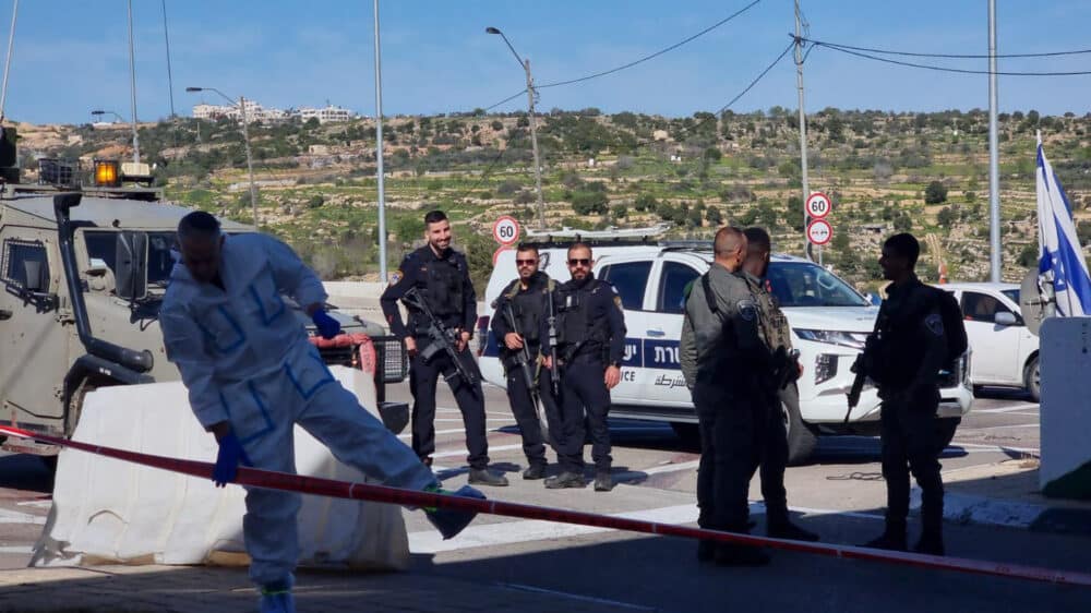Polizisten Checkpoint