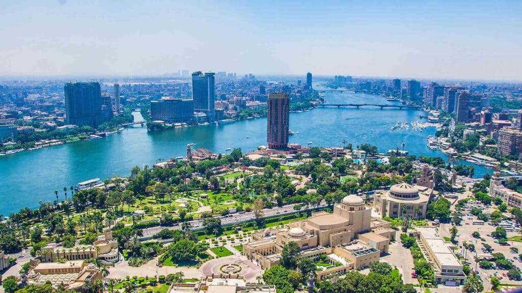 Die ägyptische Hauptstadt Kairo mit dem Nil