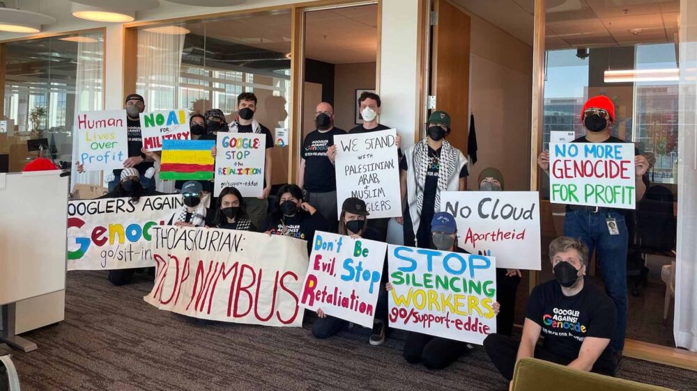 Sitzstreik mit Folgen: Angestellte besetzten im Rahmen ihres Protestes auch das Büro eines Geschäftsführers bei Google