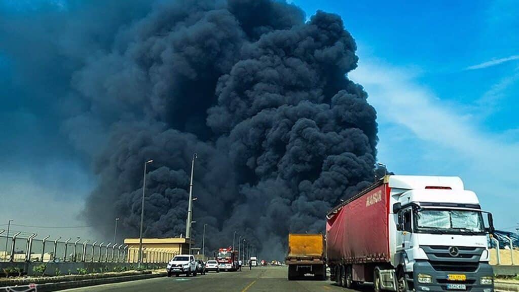 Nach der Explosion kam es zu einer massiven Rauchentwicklung