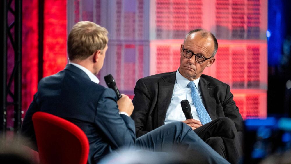 Bundeskanzler Merz bekundete bei der Republica-Konferenz seine Sorge um die Lage im Gazastreifen