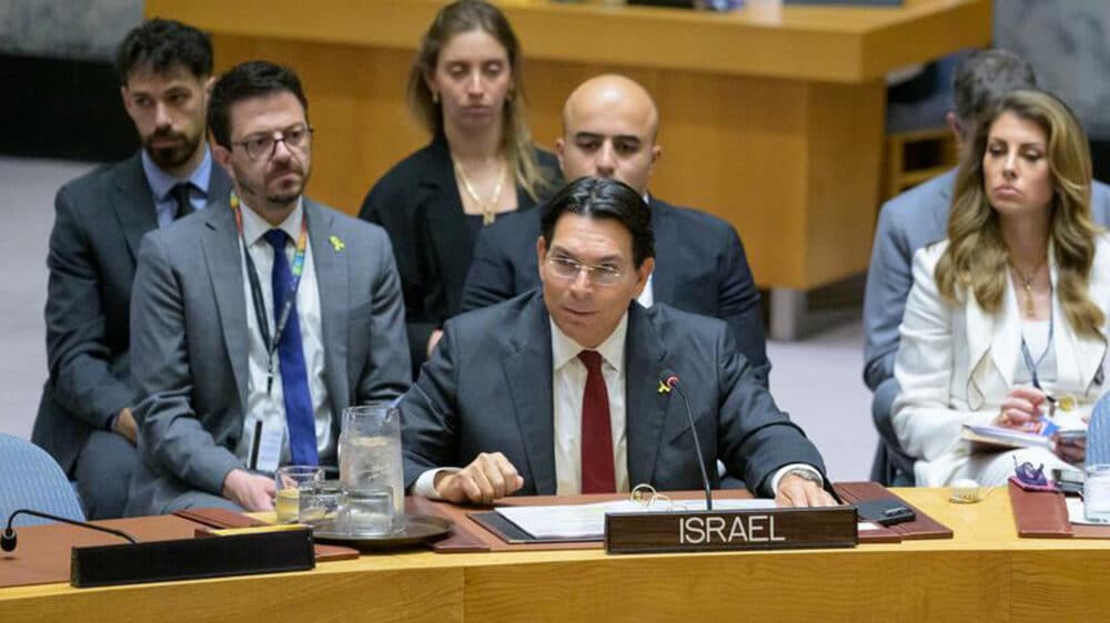 Der israelische UN-Botschafter Danon übte in seiner Rede scharfe Kritik an den Vereinten Nationen