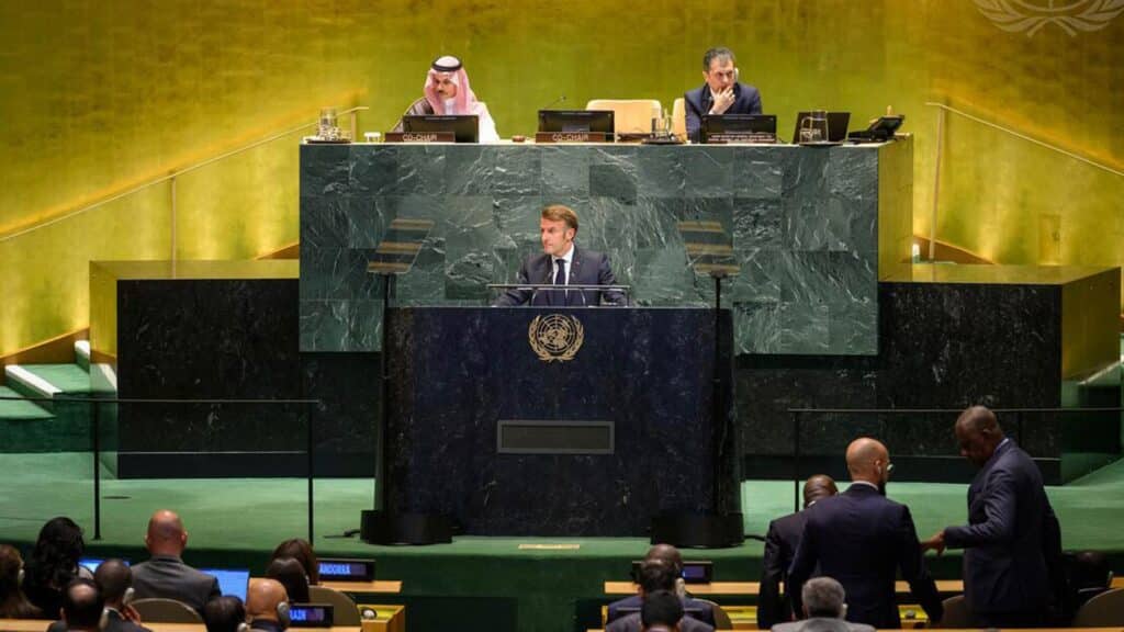 Der französische Präsident Macron sieht in der Anerkennung „Palästinas“ den einzigen Weg zum Frieden in Nahost