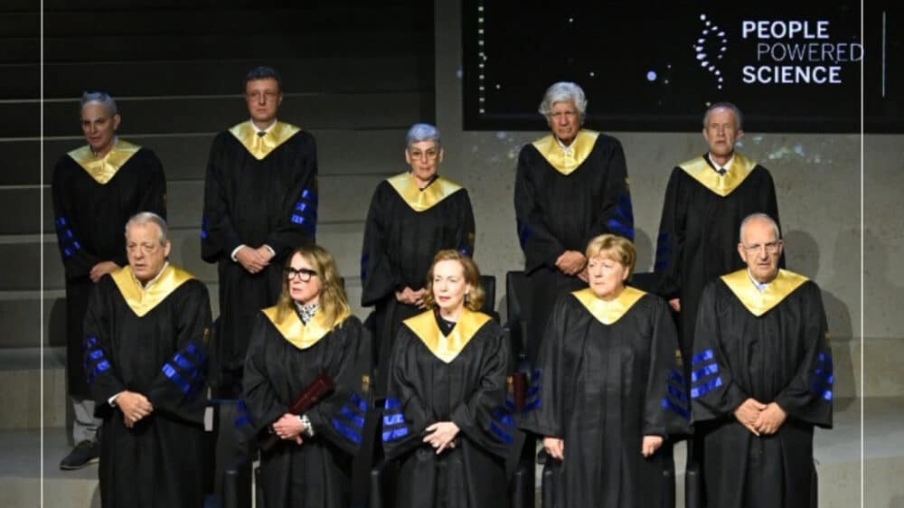 Angela Merkel bei der Verleihung der Ehrendoktorwürde in Israel