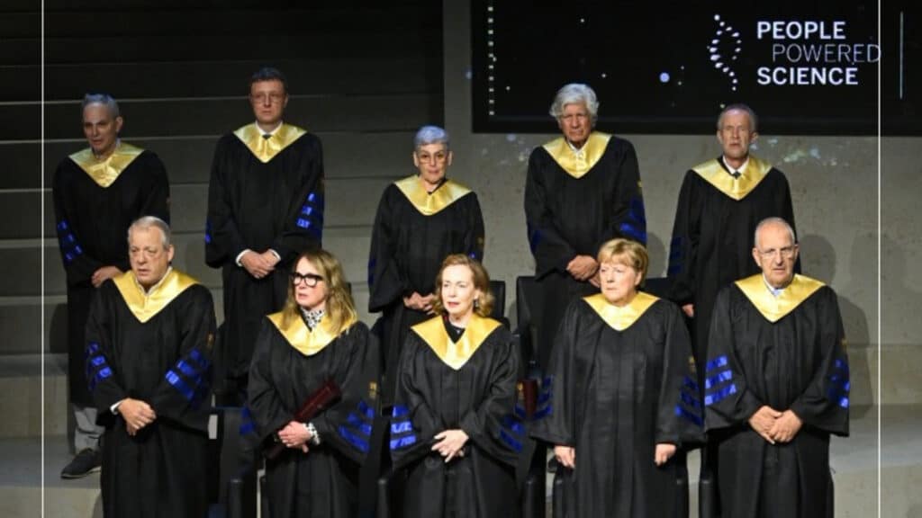 Angela Merkel bei der Verleihung der Ehrendoktorwürde in Israel