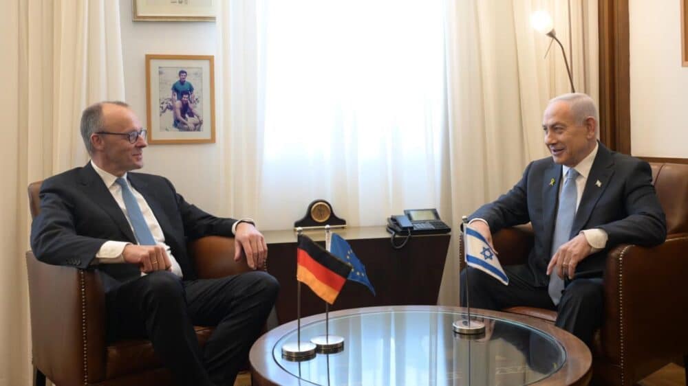 Der israelischer Premier Netanjahu (r.) empfing Bundeskanzler Merz in Jerusalem