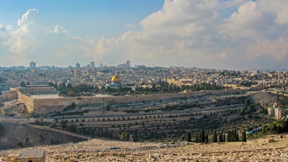 Blick auf den Tempelberg: Nach gängiger Auffassung standen dort einst die beiden jüdischen Tempel