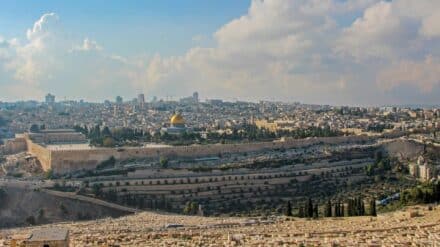 Blick auf den Tempelberg: Nach gängiger Auffassung standen dort einst die beiden jüdischen Tempel