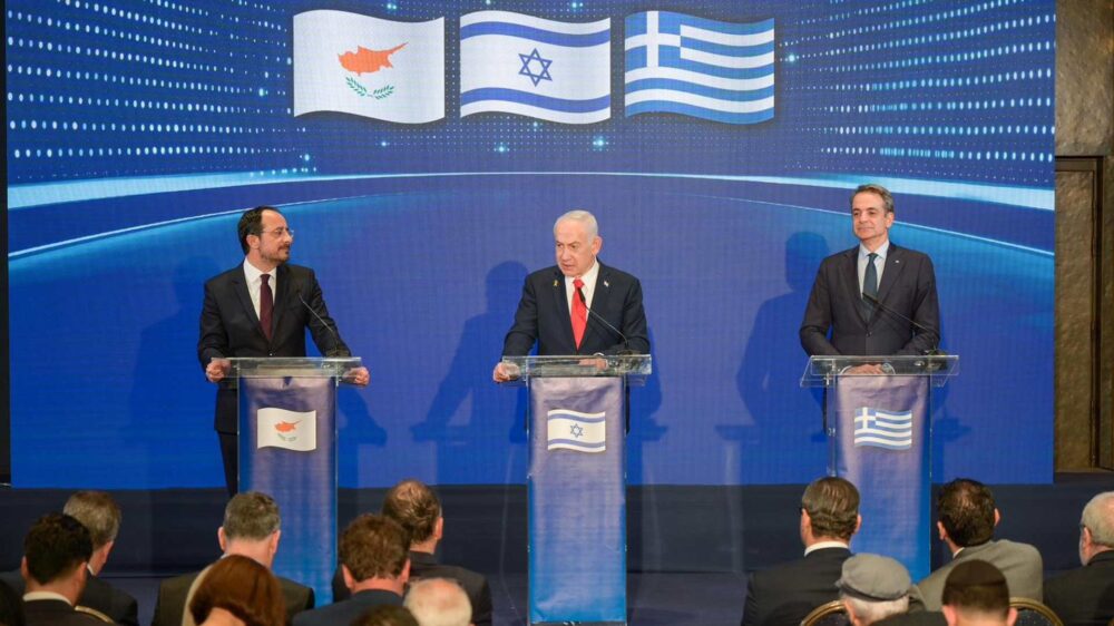 Tüfteln an einer gemeinsamen Zukunft: Die Staatenlenker Zyperns, Israels und Griechenlands wollen die Zusammenarbeit ihrer Länder ausbauen