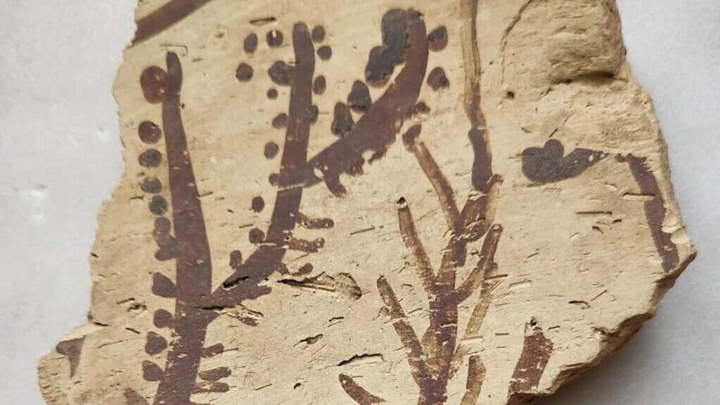 Bemalte Tonscherbe aus der Halaf-Kultur