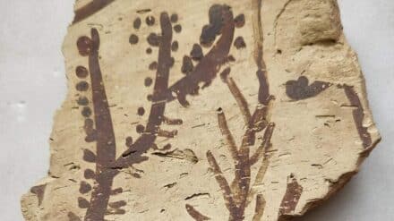 Bemalte Tonscherbe aus der Halaf-Kultur