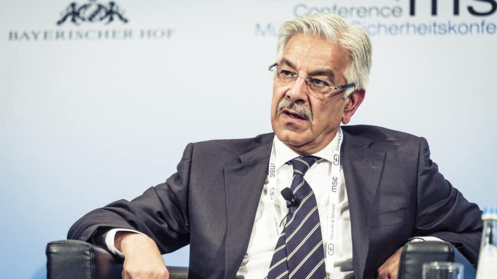 Bezeichnete Israel als „Fluch für die Menschheit“ : der pakistanische Verteidigungsminister Asif (Archivbild)