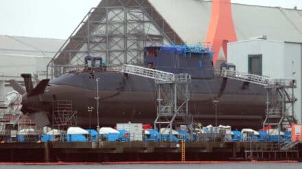 Im August 2023 befand sich die „Drakon“ noch mitten im Herstellungsprozess an der Werft in Kiel