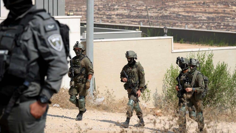 Israelische Soldaten in Kusra